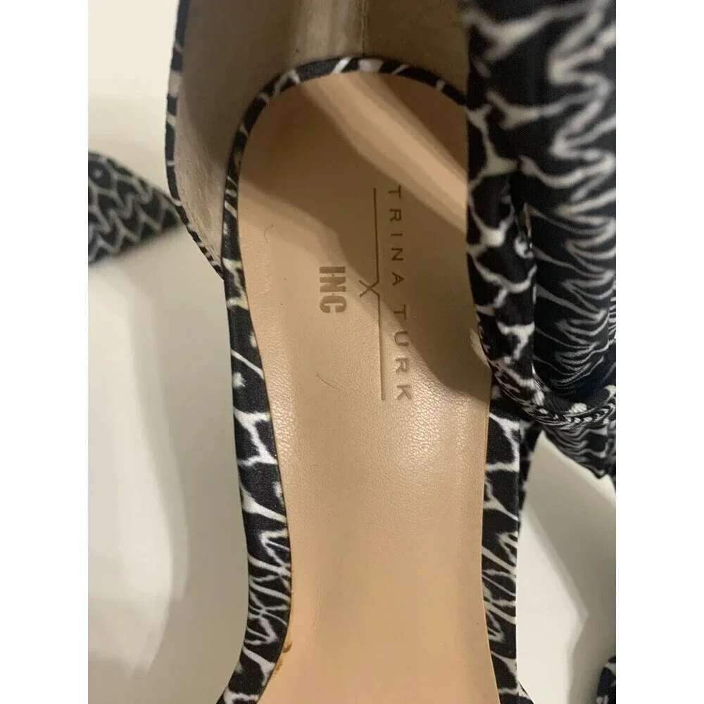 Trina‎ Turk x INC Kanata Ankle Wrap Embroidered Heel Sandals Sz 7